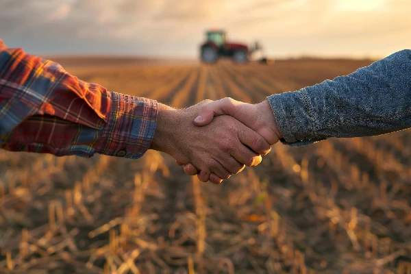 دو فردی که به هم دست می دهند